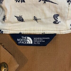 The North Face Tan Jacket with Patterned Lining
